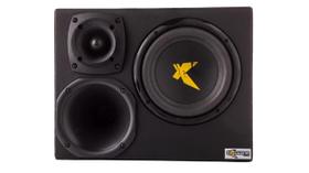 Caixa Amplificada Exclusive Xc300 Trio 8 Polegadas 400 Wrms Trapezio Subwoofer Tweeter e Driver