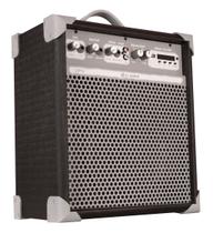 Caixa Amplificada LL Áudio UP 8 Preta 55Wrms Profissional, Bluetooth, USB, SD, Radio, Cubo, Guitarra, Violão, Mic, Igreja