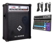 Caixa Amplificada Ll400bt 100wrms LL Audio Mesa A8 Canais Microfone Sm100 Igreja Evento Caixa Amplificada Ll400bt 100wrms LL Audio Mesa A8 Canais Microfone Sm100 Igreja Evento