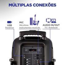 Caixa Amplificada Mondial CM-550 USB SD AUX Microfone Rádio FM Bluetooth 550W RMS