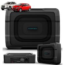 Caixa Amplificada Subwoofer 6x8” Faaftech FT-SW68 GM2 Chevrolet Onix Tracker com Chicote Plug and Play