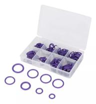 Caixa Anel Oring Roxo Para Conexões de Ar Condicionado Automotivo 145 Peças