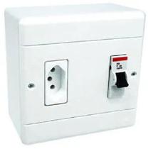 Caixa ar ligue c/ tom 20a + disju mono 25a sobrepor - perlex Caixa ar ligue c/ tom 20a + disju mono 25a sobrepor - perlex