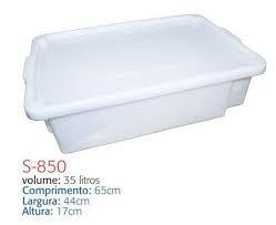 Caixa armazenamento c/tampa 35lts s-850