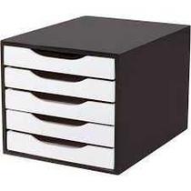 Caixa arquivo 5 gaveta mdf black piano souza