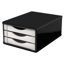 Caixa Arquivo Gaveteiro Organizador de Escritório 3 Gavetas Madeira MDF para Documentos A5 A4