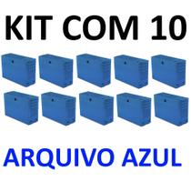 Caixa arquivo morto polionda azul kit com 10 un 35x24,5x13,5 Caixa arquivo morto polionda azul kit com 10 un 35x24,5x13,5