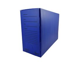 Caixa Arquivo Morto Polionda Organização de Documentos Escritório - Plástico Azul C/10 Unidades
