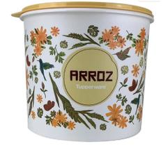 Caixa Arroz 6,5L (5kg) Plus LINHA FLORAL Tupperware