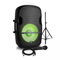 Caixa Ativa 15" Com Iluminação Elevate LP Pro Bass