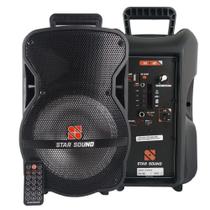 Caixa Ativa Bluetooth Staner Star Sound Ss80 com Controle e Microfone