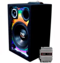 Caixa Ativa Colorida Alto Falante Triton + Modulo Taramps 400x4