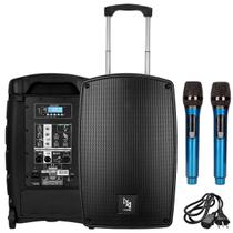 Caixa ativa multiuso c/ bateria e microfones mak pro mk-12a-bt 200w