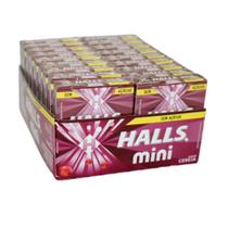 Caixa Bala Halls Mini Cereja 18Un 15g