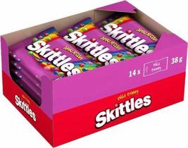 Caixa Bala Skittles Fruits Sabor Wild Berry 14 X 38g = 532g