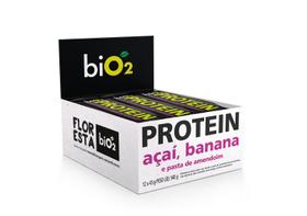 Caixa Barra de Proteína Vegana biO2 45g Açai e Banana 12 und