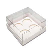 Caixa Base Brigadeiro - Branco - 4 cavidades (9x9x4,5cm) - 10 unidades - Assk - Rizzo Caixa Base Brigadeiro - Branco - 4 cavidades (9x9x4,5cm) - 10 unidades - Assk - Rizzo