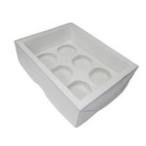 Caixa Base Brigadeiro - Branco - N1 (9cm x12cm x4cm) - 5 unidades - Assk -