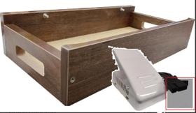 Caixa Base Madeira Máquina Costura Singer Elgin+pedal Lata