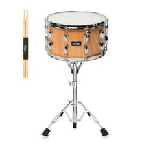 Caixa Bateria 14x8 CB14 Com Suporte Baqueta Voik