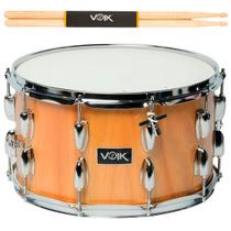 Caixa Bateria Voik 14x8 Madeira CB14 Baquetas 7A