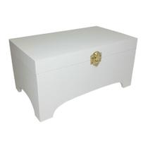 Caixa Baú Grande com Fecho 30cm Mdf Madeira Pintado
