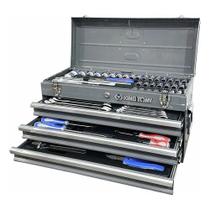 Caixa Baú Metálico 3 Gavetas Cinza Jogo 74 Pçs King Tony Caixa Baú Metálico 3 Gavetas Cinza Jogo 74 Pçs King Tony