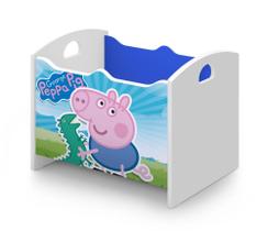 Caixa Baú Organizadora de Brinquedos infantil MDF Peppa George Azul Caixa Baú Organizadora de Brinquedos infantil MDF Peppa George Azul