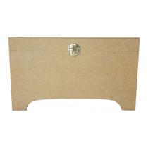 Caixa Baú Pequeno com Fecho 24cm Mdf Madeira Caixa Baú Pequeno com Fecho 24cm Mdf Madeira