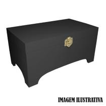 Caixa Baú Pequeno com Fecho 24cm Mdf Madeira Pintado
