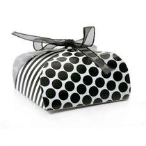 Caixa Bem Casado Viena Poá Listras Preto e Branco 6,5x6,5x4,5 - Pacotes com 24 Unidades - Cromus Caixa Bem Casado Viena Poá Listras Preto e Branco 6,5x6,5x4,5 - Pacotes com 24 Unidades - Cromus