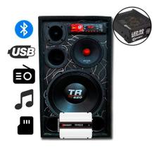 Caixa bob ativa completa triton tr 620 mbx 400 módulo e fonte taramps residencial