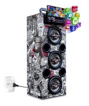 Caixa Bob Residencial Vertical 3x5 Ativa Bt/usb/sd/aux/fm Caixa Bob Residencial Vertical 3x5 Ativa Bt/usb/sd/aux/fm