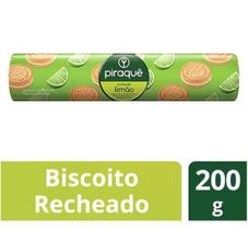 Caixa Bolacha Biscoito Piraquê Recheado Sabor Limão- 120Un