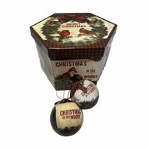 Caixa Bolas De Natal Presenteável Luxo Diversos 8cm C/14 Un