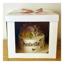Caixa Bolo Alto 32x32x30cm - P/ Cake Board De Até 32cm - 5 Unidades Caixa Bolo Alto 32x32x30cm - P/ Cake Board De Até 32cm - 5 Unidades