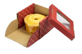 Caixa Bolo Visor Vermelha Fiori 16,5x16,5x12cm Melhor Preço E Qualidade