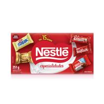 Caixa Bombom Especialidades Nestle - Chocolates Sortidos - Caixa 251g c/ 15 und