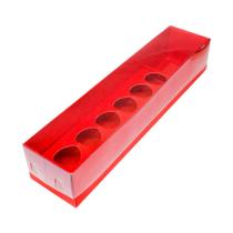 Caixa Botão de Rosa com Brigadeiro Vermelha 5 un. Assk Rizzo