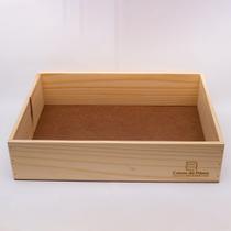 Caixa Box Bandeja Madeira Pinus cru caixote alto