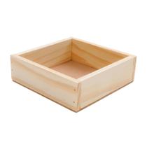 Caixa Box Bandeja Madeira Pinus cru caixote baixo