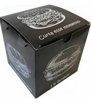 Caixa Box Embalagem Hambúrguer Impressa Preto 2000 Un