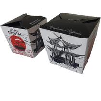 Caixa box para comida oriental delivery, diversas - 100 unid 500 ml