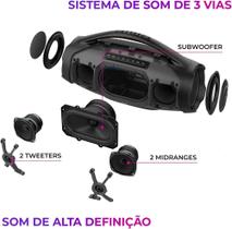 Caixa bt aiwa boombox bbs-01bg 200w 5782-01 cinza camuflado