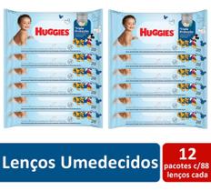 Caixa C/12 Lenços Umedecidos Huggies Tripla Proteção 1056 Unidades