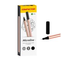 Caixa C/12 Unidades Caneta Microline Ultra Fina Compactor