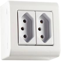 Caixa C/2 Tomadas 2P+T 10A/250V Tramontina Caixa C/2 Tomadas 2P+T 10A/250V Tramontina