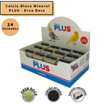 Caixa c/ 24 Blocos de Calcio Mineral Plus Saborizados - Passaros