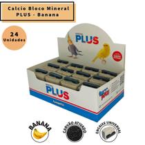 Caixa c/ 24 Blocos de Calcio Mineral Plus Saborizados - Passaros