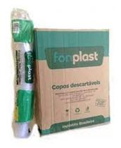 Caixa C/ 2500 Copos Branco200ml Transparente Fonplast